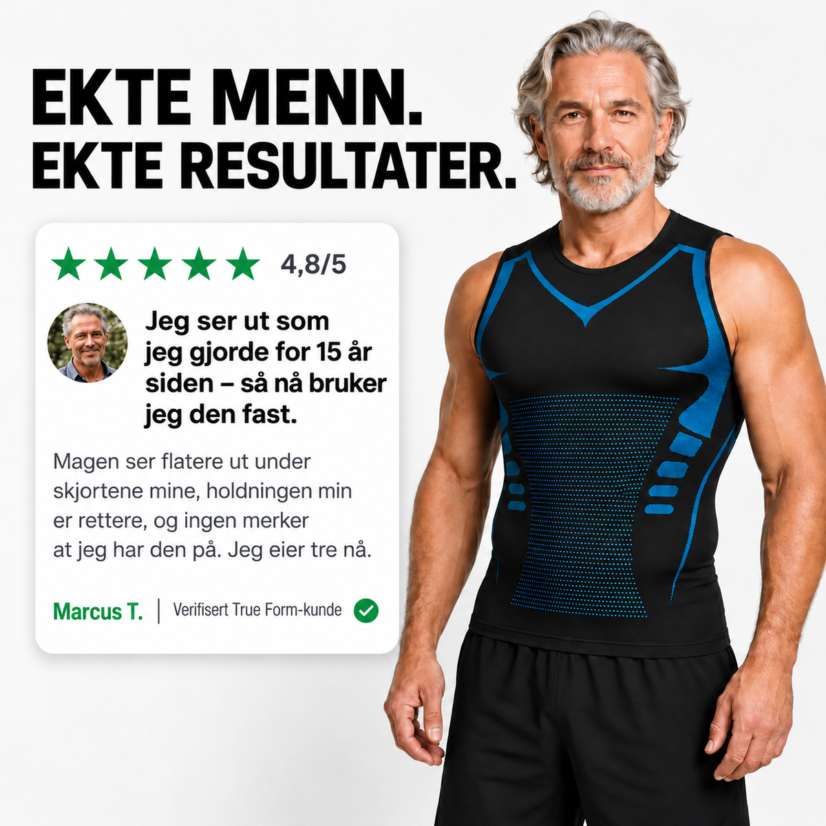 Trueform - Formende kompresjonssinglet for menn